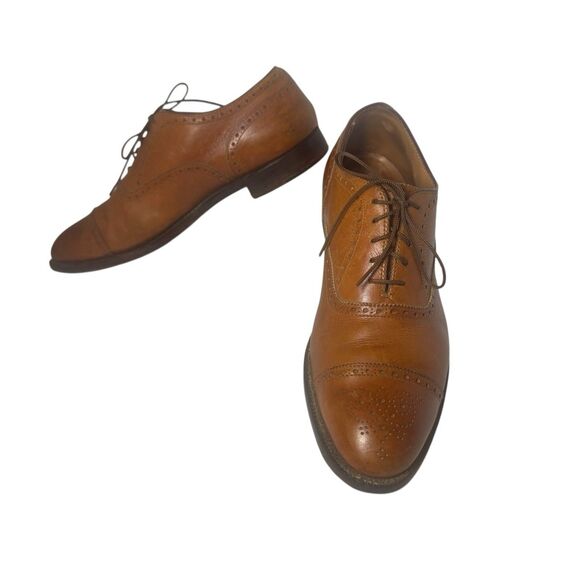 Vtg ALDEN 911 Medallion Tip Calfskin Leather Shoes Oxfords Size 11 D main image 10